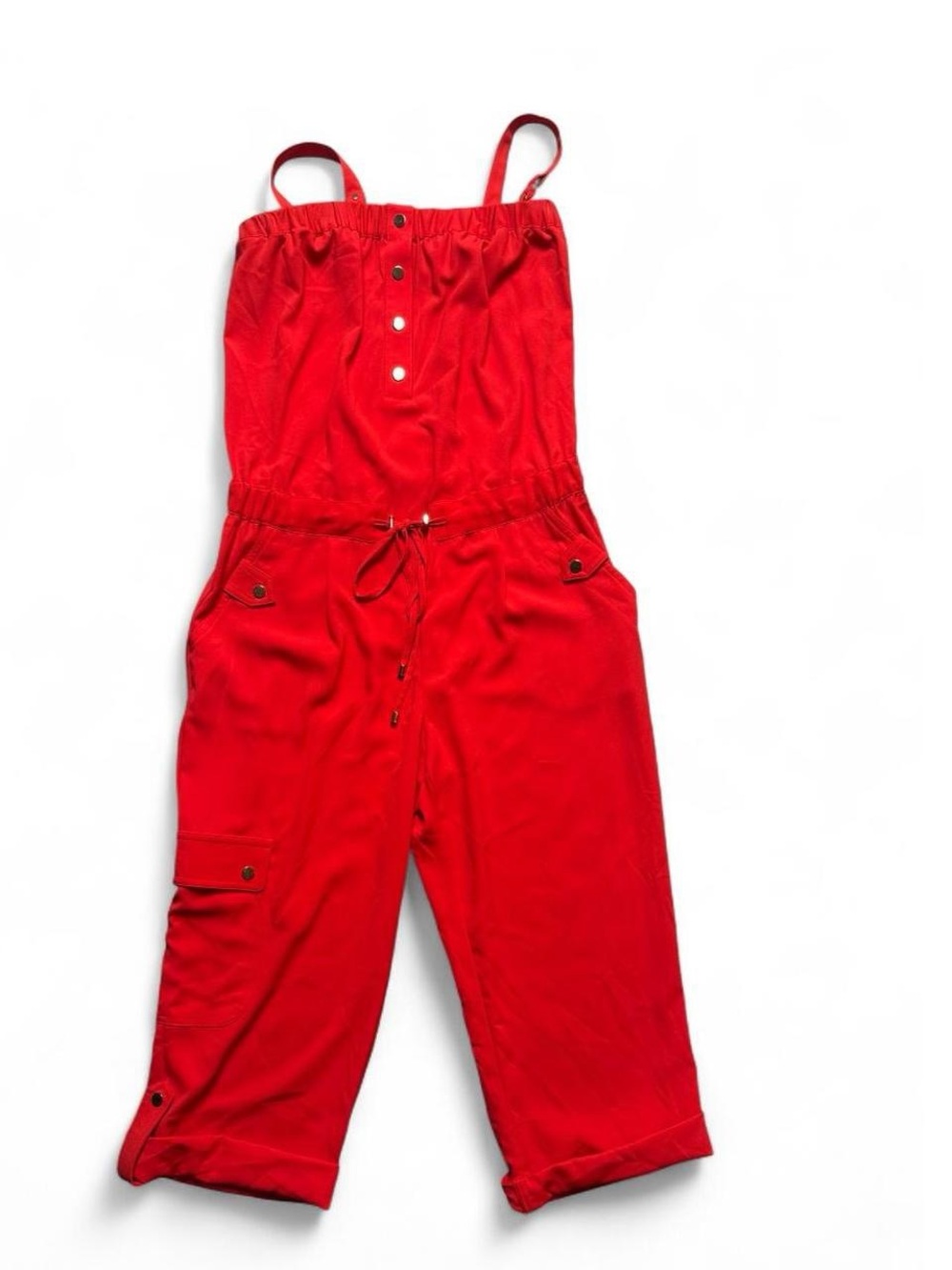NWT Caché Red Utility Capri Jumpsuit 🏎️✨